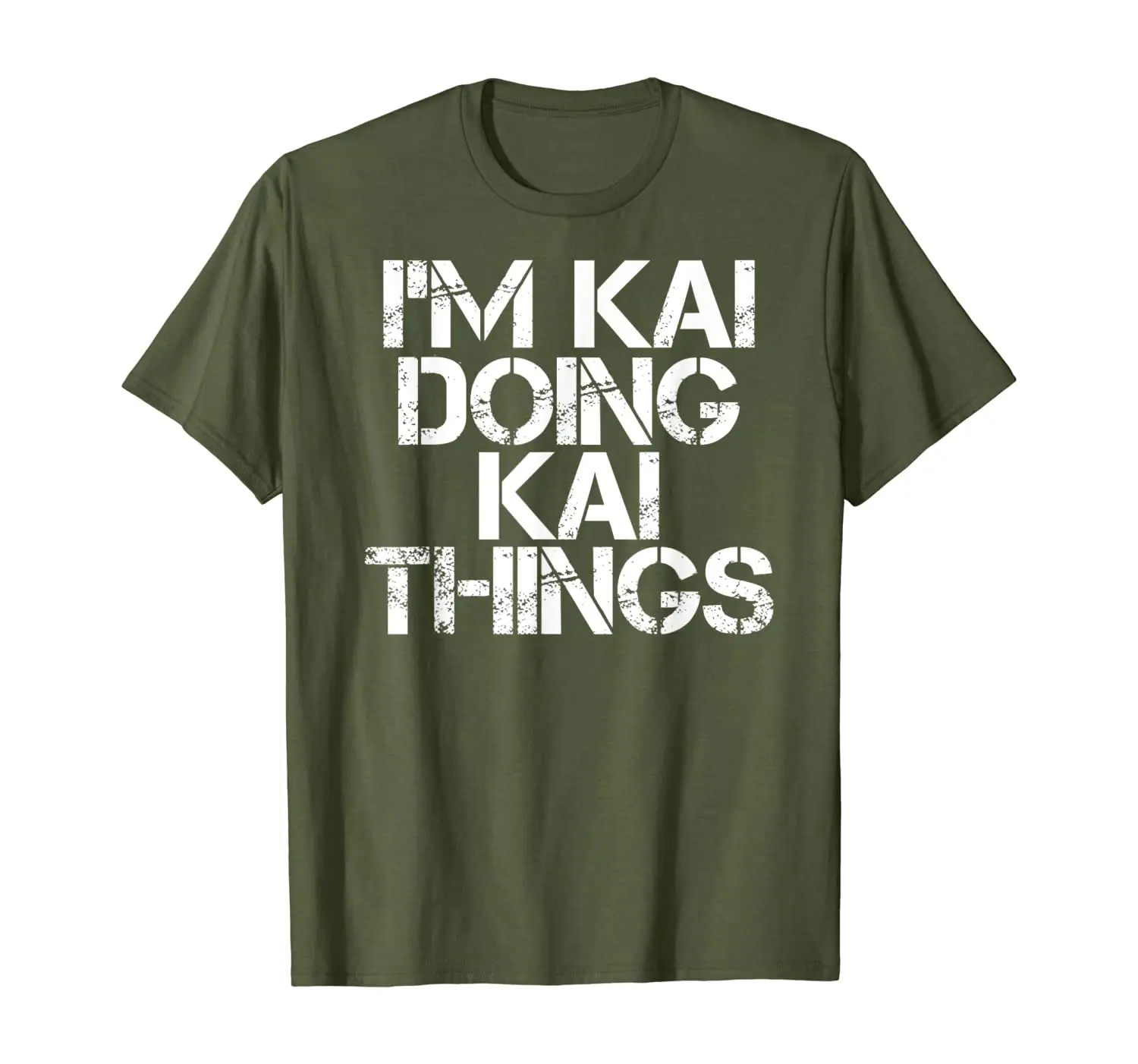 Забавная Футболка I KAI DOING THINGS с именем на день рождения | Мужская одежда
