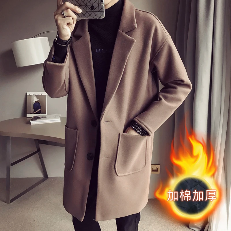 

Женское зимнее пальто, теплые шерстяные куртки, простой тренчкот с длинным рукавом, уличная одежда, модный мужской длинный тренчкот, пальто