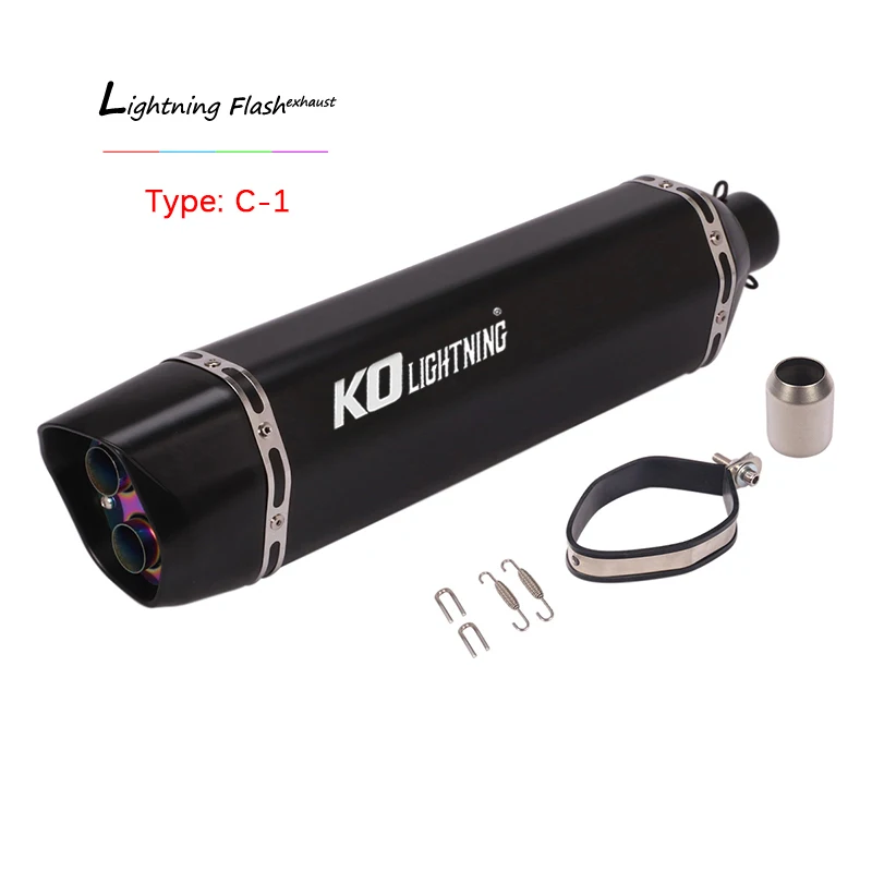 570mm Motorcycle 38-51mm Exhaust Tail Pipe No DB Killer Escape Universal for Dirt Bike Scooter Tips Stainless Steel | Автомобили и