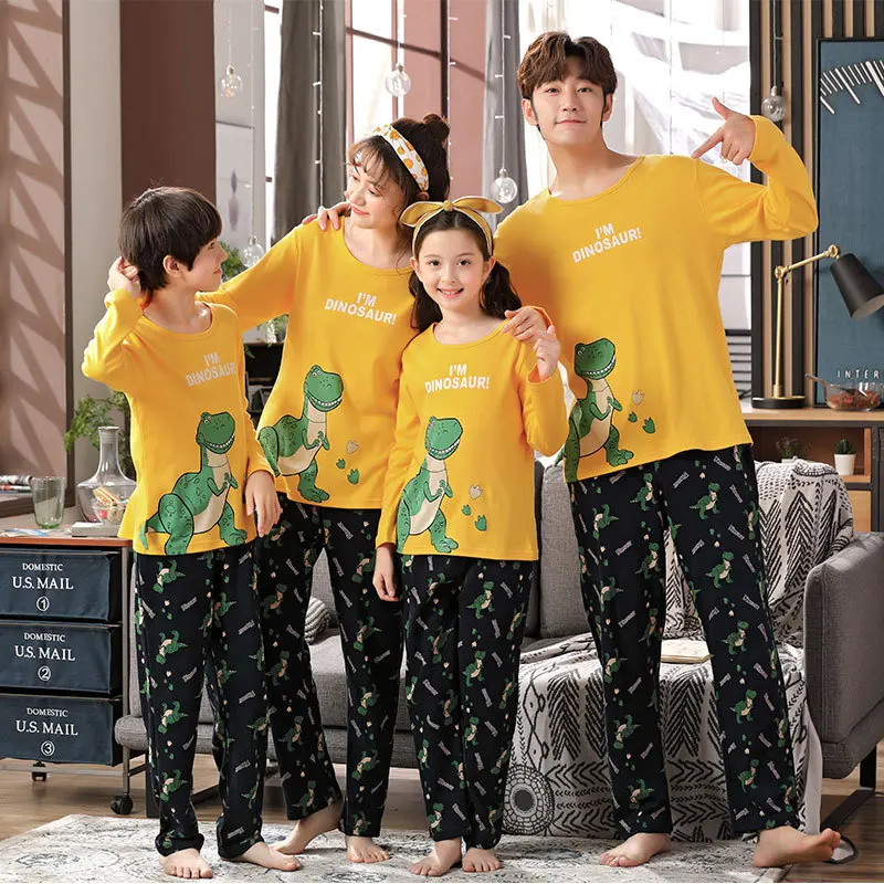 Семейные рождественские пижамы Одинаковая одежда для семьи с рисунком животных