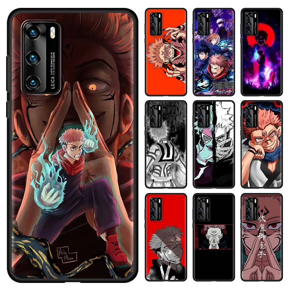 

Jujutsu Kaisen Anime Hot Case For Huawei P30 P40 P20 Pro P10 Lite P Smart Z 2021 2020 2019 Smartphone Black Soft Silicone Cover