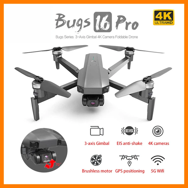 

Дрон B16 Pro с бесщеточным Мотором 4k, профессиональный Квадрокоптер с тремя осями и гиростабилизацией EIS, антивибрационный, VS SG906 Pro 2 Max, игрушка ...