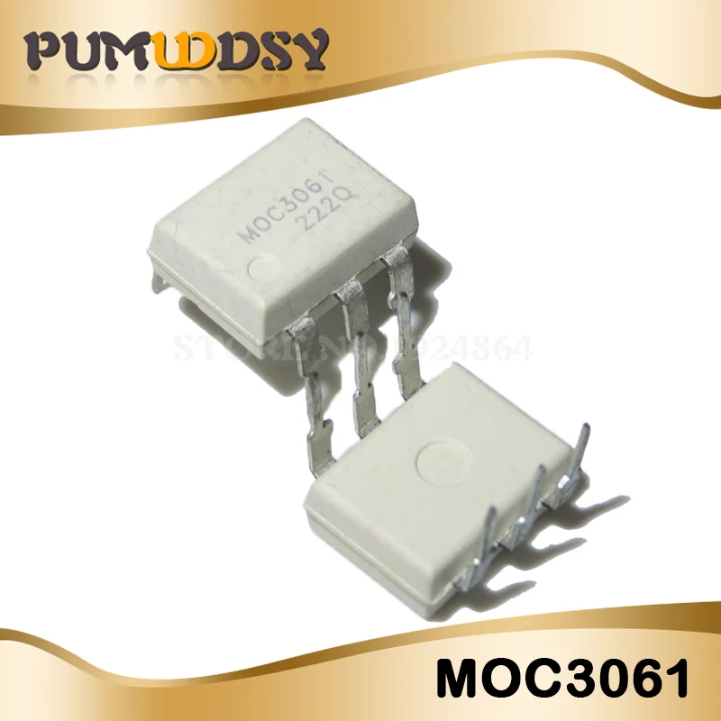10 шт. MOC3020 MOC3021 MOC3022 MOC3023 MOC3041 MOC3043 MOC3052 MOC3061 MOC3062 MOC3063 DIP6 DIP и IC - Цвет: MOC3061