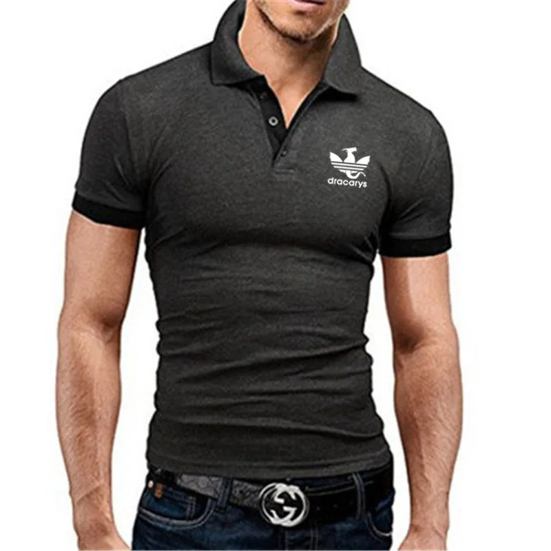 

Dropshipping Polo Shirt Men Casual Cotton Slim Short Sleeve Male Tops Plus Size S-5xl 2020 New Clothing