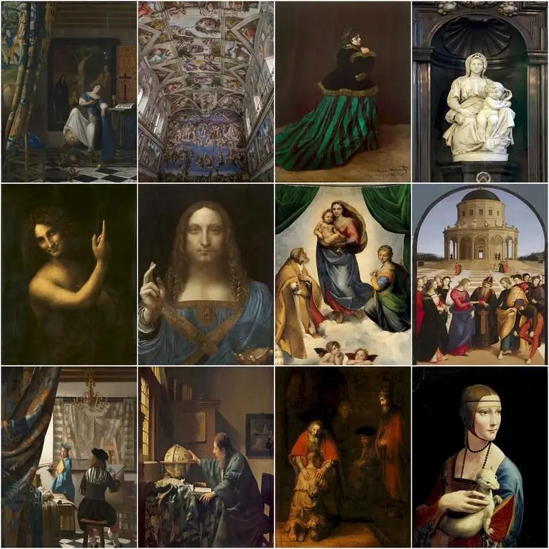 CHENISTORY Рисование по номерам портрет рисование на холсте ручная роспись картины