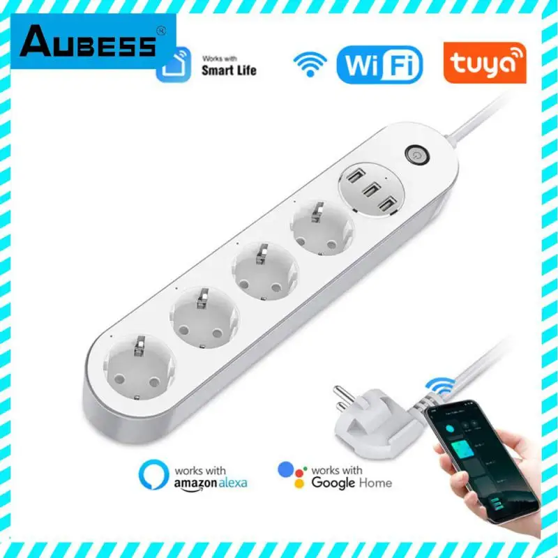 

Умный удлинитель с Wi-Fi, 4 евророзетки, 3 USB-порта