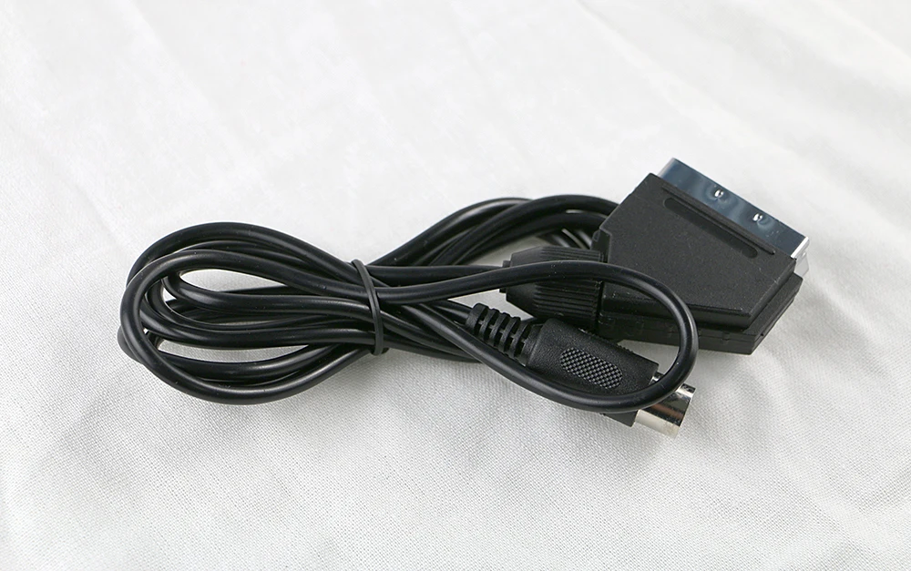 10pcs C-Pin Black RGB Scart Data Line 1.8m Charging Power Cable PAL C Pin For Sega Genesis 1 Mega Drive MD Master System - купить по