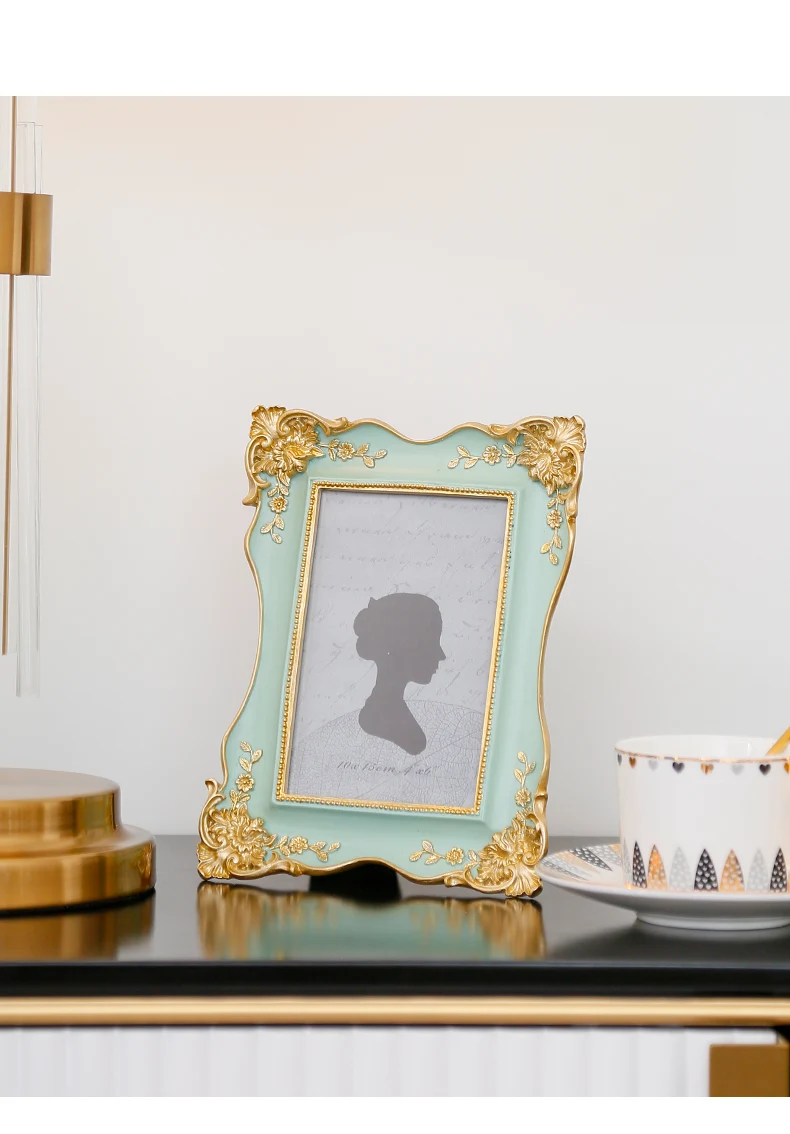 Light Luxury Elegant Palace Princess Style Retro Gold Carved Six-Inch European Photo Frame | Дом и сад