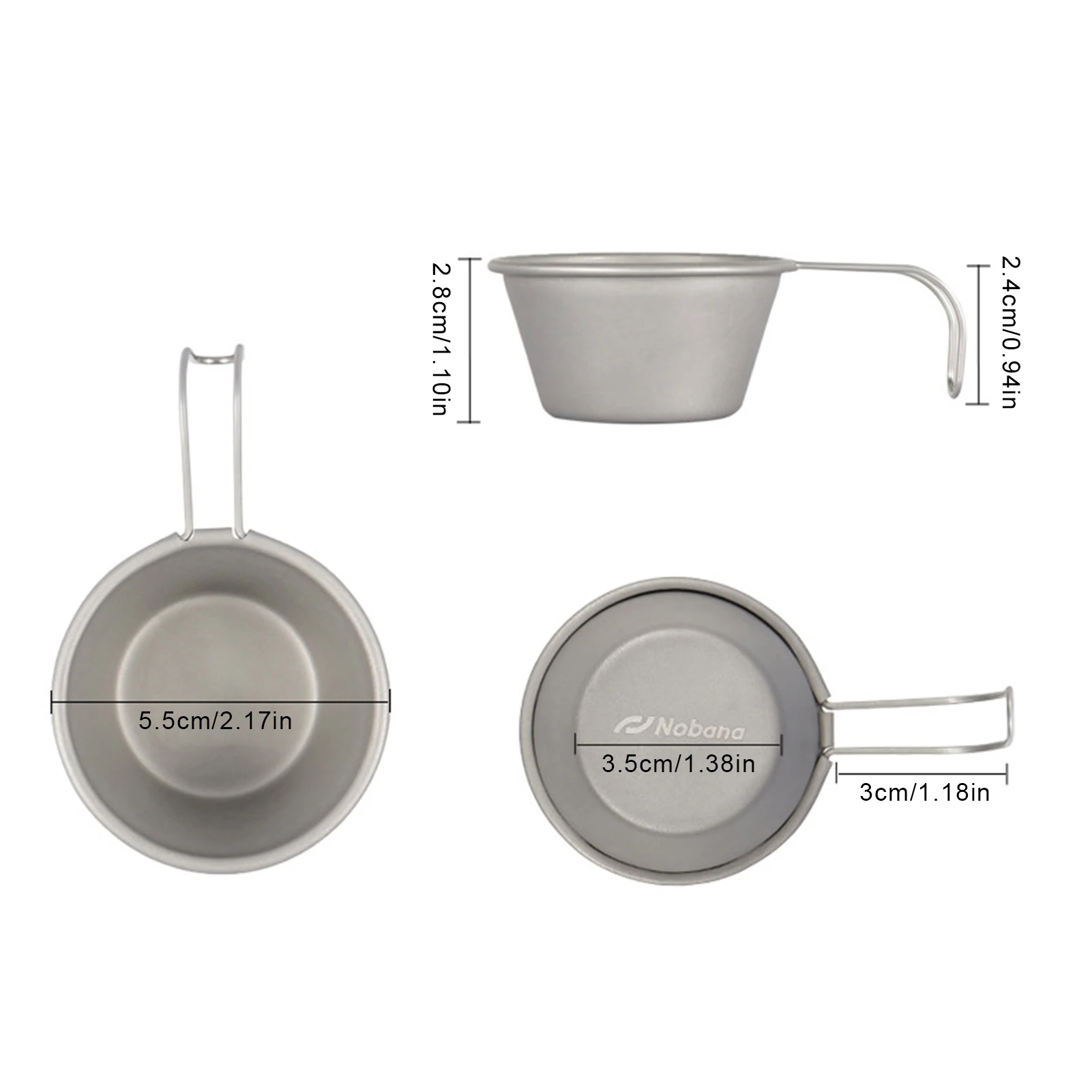 

50ml Portable Stainless Steel Cups With Handle Outdoor Camping Cup Outdoor Cup Lightweight Water Cup Camping Barbecue Supplies