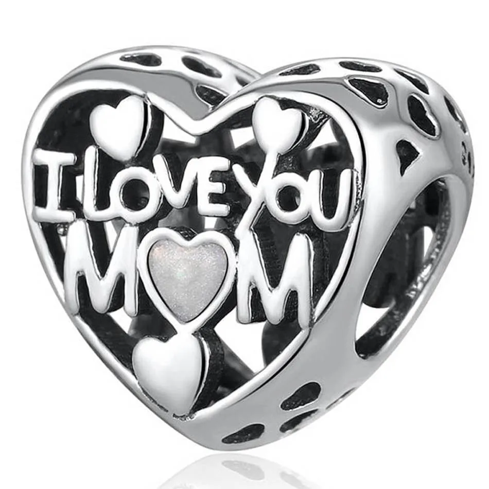 S925 Silver Bead Sister Daughter Dad Mom Mother Friends Family Tree Thank you Charms fit Lady Bracelet Bangle | Украшения и