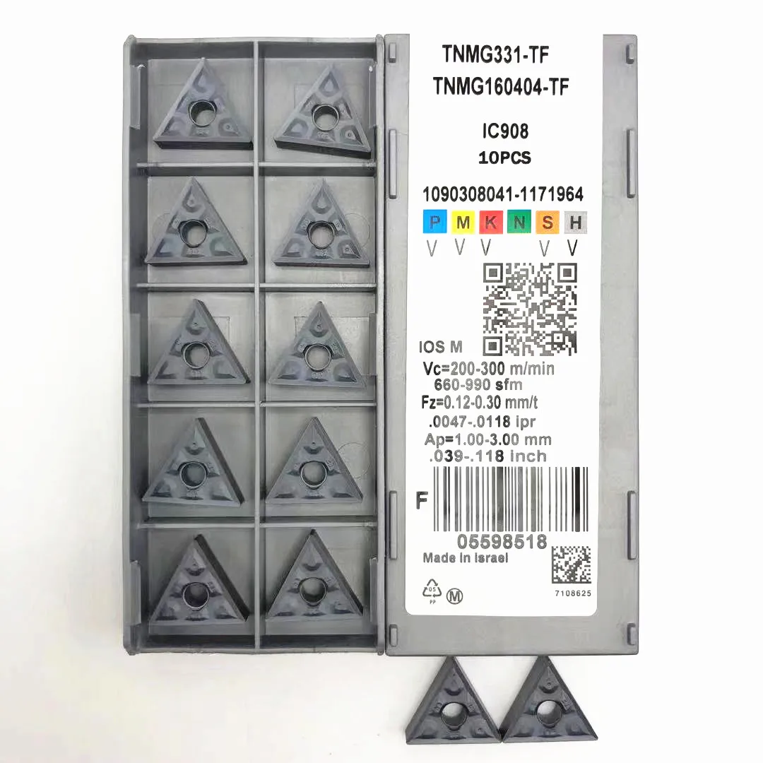 Резец TNMG160404 TF IC908 для станков с ЧПУ резец наружной обточки твердосплавная режущая