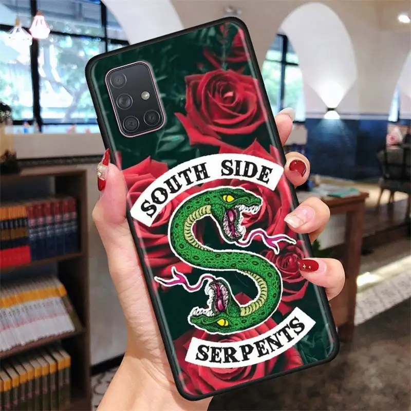 

Phone Case For Samsung Galaxy A70 A80 A90 A20 A30 A40 A50 A10 Soft Case Black Cover Riverdale South Side Serpents logo