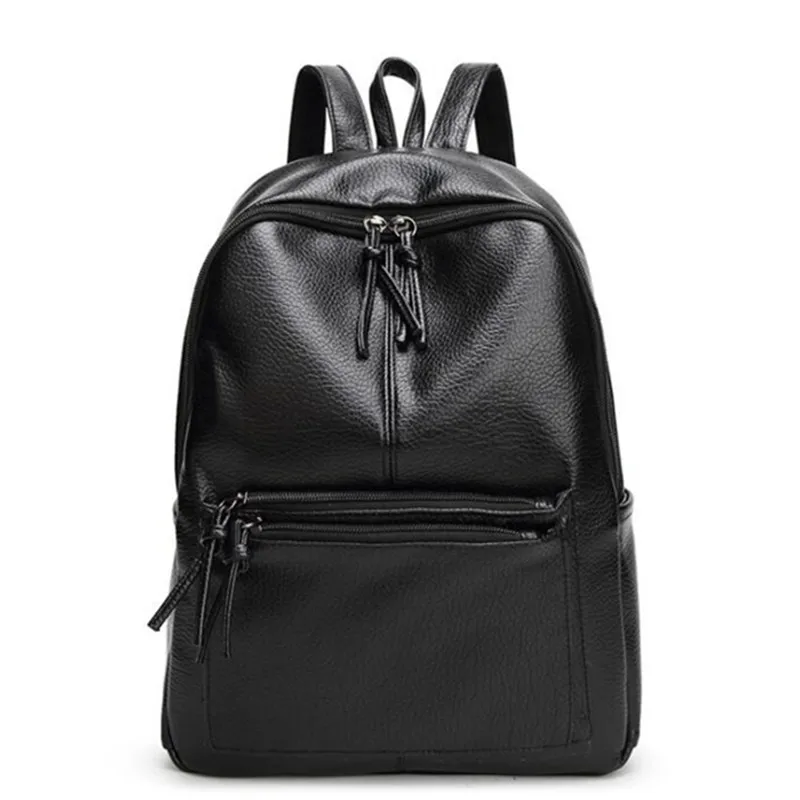 Женский рюкзак Willow Valley повседневный школьный из искусственной кожи черный