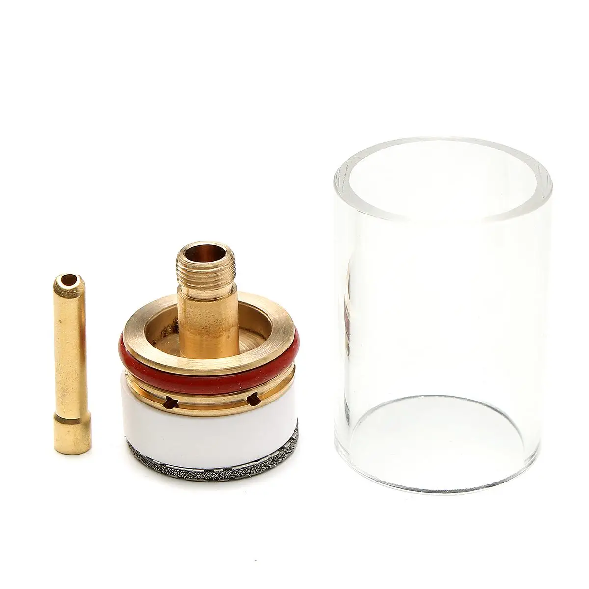 

5pcs/set Pyrex Glass Cup Kit Stubby Collets Body Gas Lens TIG Welding Torch for WP17/18/26 3/32" Series Welding Accessories