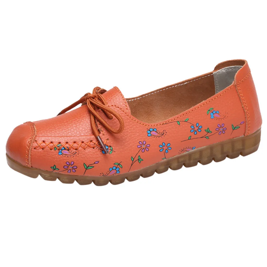 

Slip On Casual Flat Shoes Women Loafers Soft Nurse Ballerina Shoes Women Flats Summer Women Genuine Leather Shoes With Low Heels