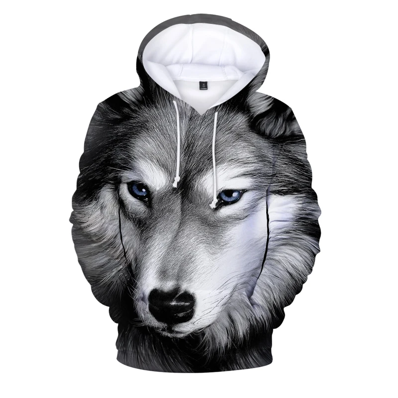 

Autumn Winter Wolf 3D Printing Hoodies Men/women Streetwear Hooded Sweatshirts Hip-hop Hoody Hoodies Jacket Tops Bluza Damska