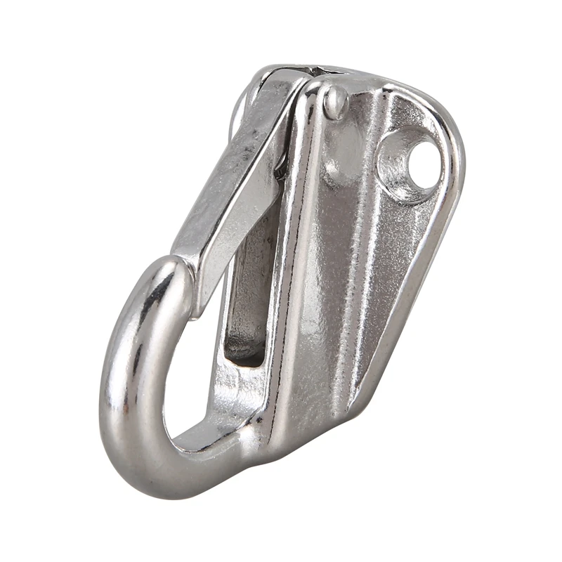 

10PCS Marine Boat Fender Marine Fending Hook with Closed Spring Clip Stainless Steel 316 Marine Boat Hardware