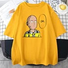 Аниме One Punch Hero Saitama Oppai Женская футболка Новинка 2021 года, летняя мужская рубашка с коротким рукавом, дышащая футболка высокого качества, S-3XL