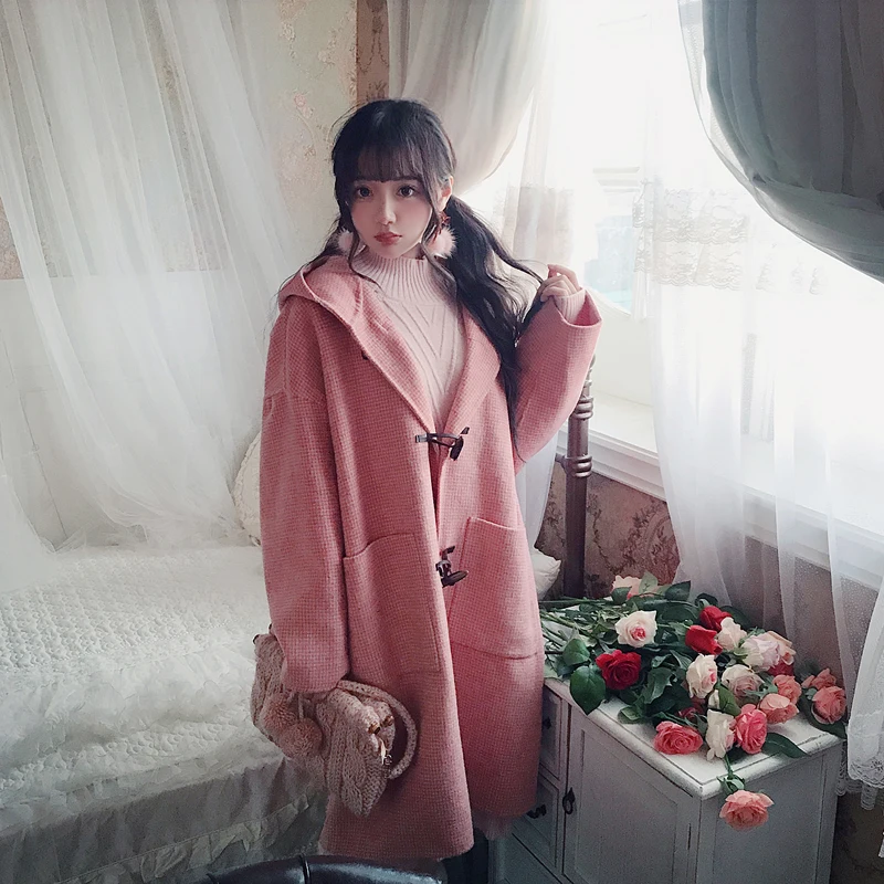 Женская шуба с капюшоном Bobon21 креативная верхняя одежда из овечьей шерсти