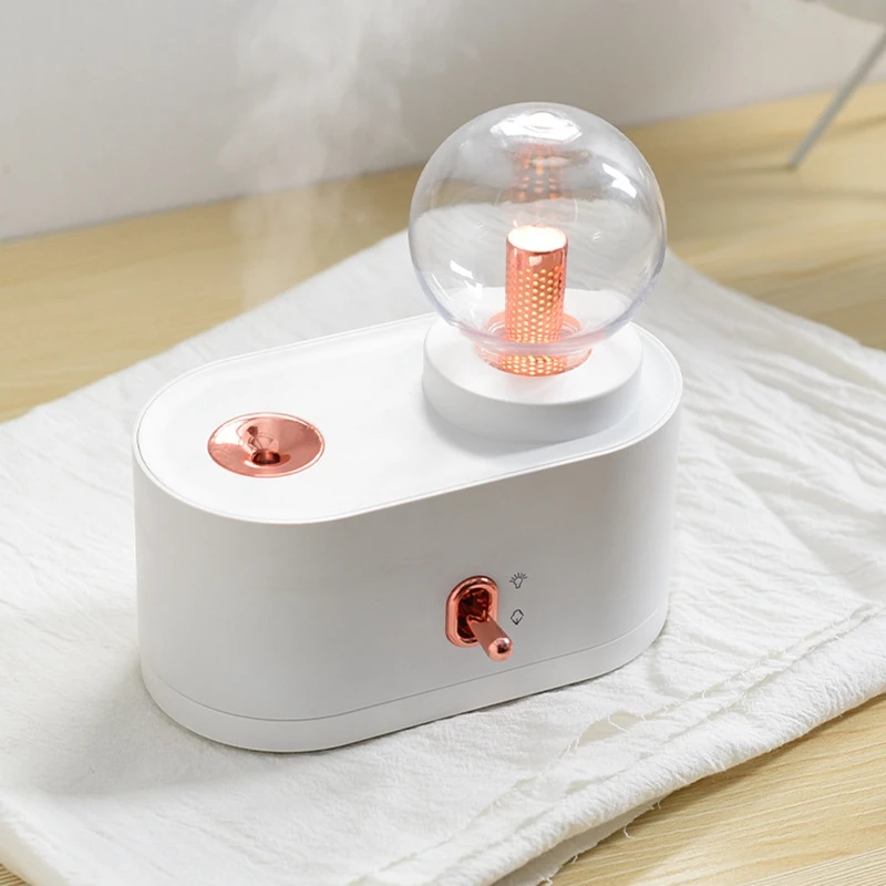 

Portable Bulb Humidifier USB Cool Mist Maker Silent Desktop Air Purifier Household Atomizer with Night Lights