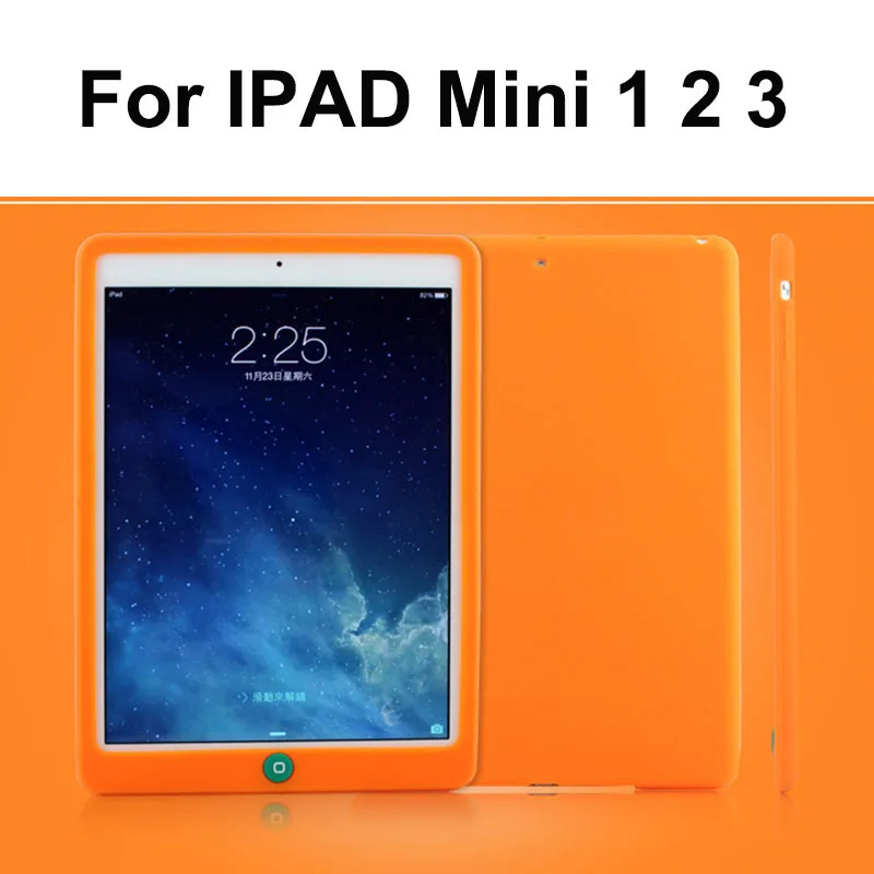 7,9 дюймов детский ударопрочный чехол для планшета для iPad Mini 1 2 3 Мягкий Силиконовый прочный Чехол на заднюю панель защитный чехол для iPad Mini 4 Чехол - Color: mini 123 orange