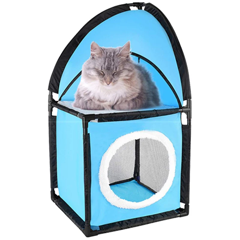 Портативный домик для кошки с двумя ярусами мебель плюшевым гамаком кровать