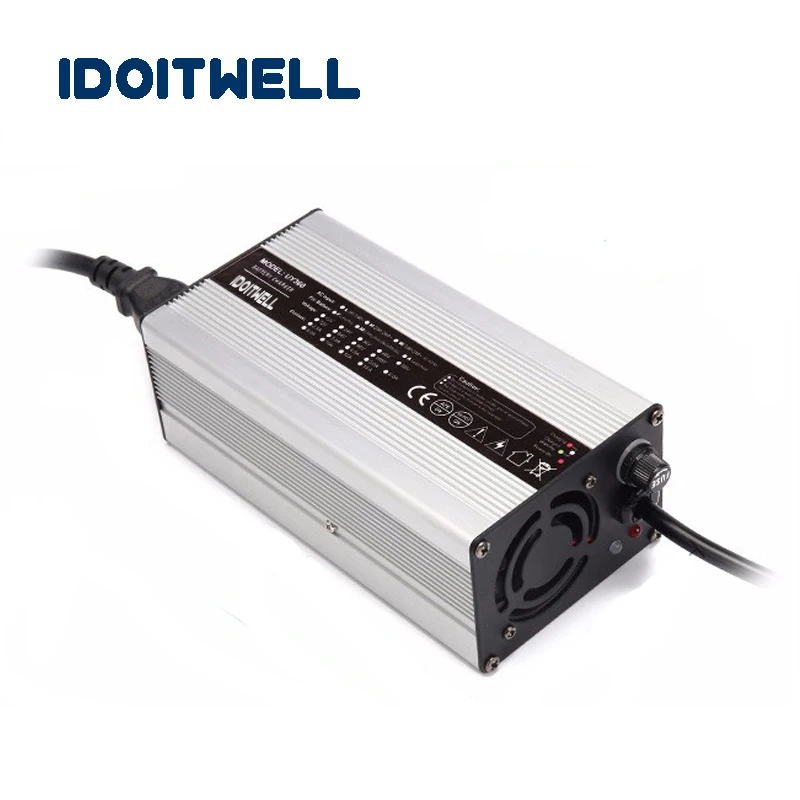 Интеллектуальное зарядное устройство 48 в 6 А для литиевых батарей 54 гольф мобиля