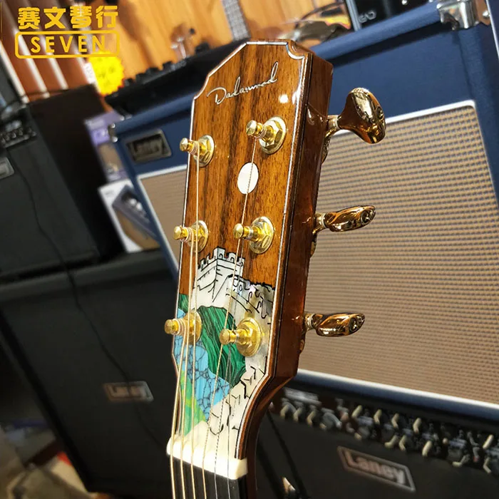 Сделанная вручную под заказ Акустическая гитара из массива дерева если вам нужно