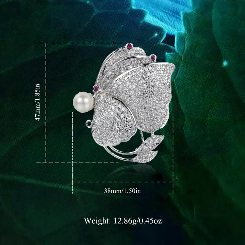 EUDORA Top Quality Big Butterfly Brooch Luxury Crystal Pin Brooches For Women Party Banquet Rhinestone Pins Colthese Accessories | Украшения