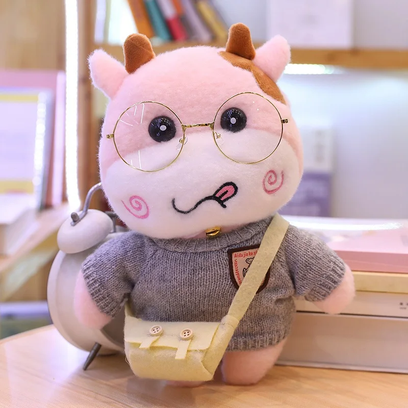 Милые корейские плюшевые игрушки Lalafanfan из розовой коровы 30 см мягкая милая кукла