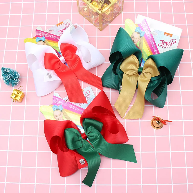 

Заколки для волос с бантом, рождественские аксессуары для волос на голову для девочек, аксессуары для волос с лентами, однотонные шпильки дл...