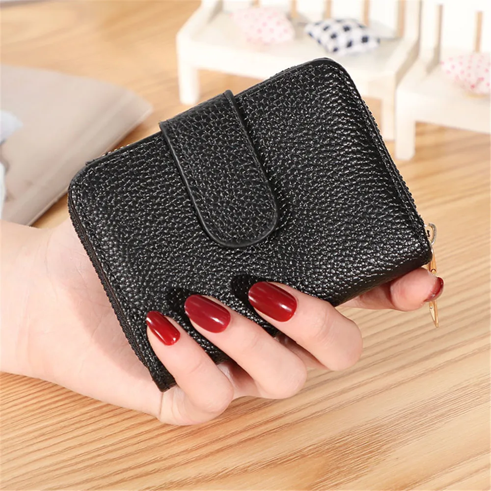 

Women Wallets Small Fashion Brand PU Leather Coin Purse Ladies Business Card Holder Clutch Female Purse Money Clip Wallet