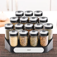 transparent solid seasoning bottle set of 17 european style kitchen sseasoning jar household seasoning box condiment bottle