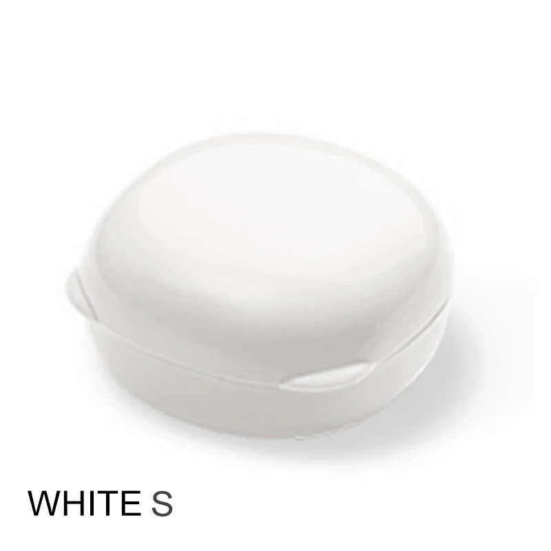 white S 1 шт. дорожный держатель для походов, Экологичная мыльница, мыльница, пластиковая коробка для ванной, портативная одноцветная мыльница - Цвет: white S