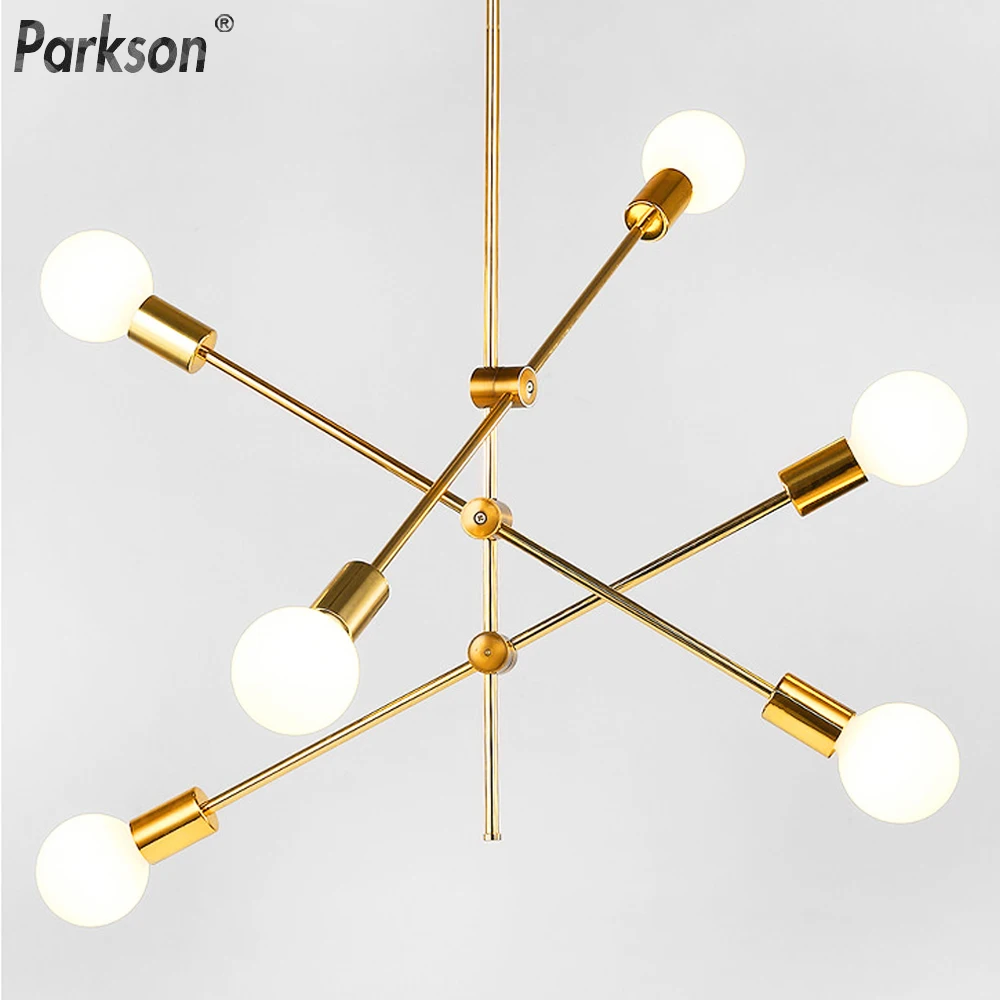 Современный подвесной светильник в скандинавском стиле черные и золотые