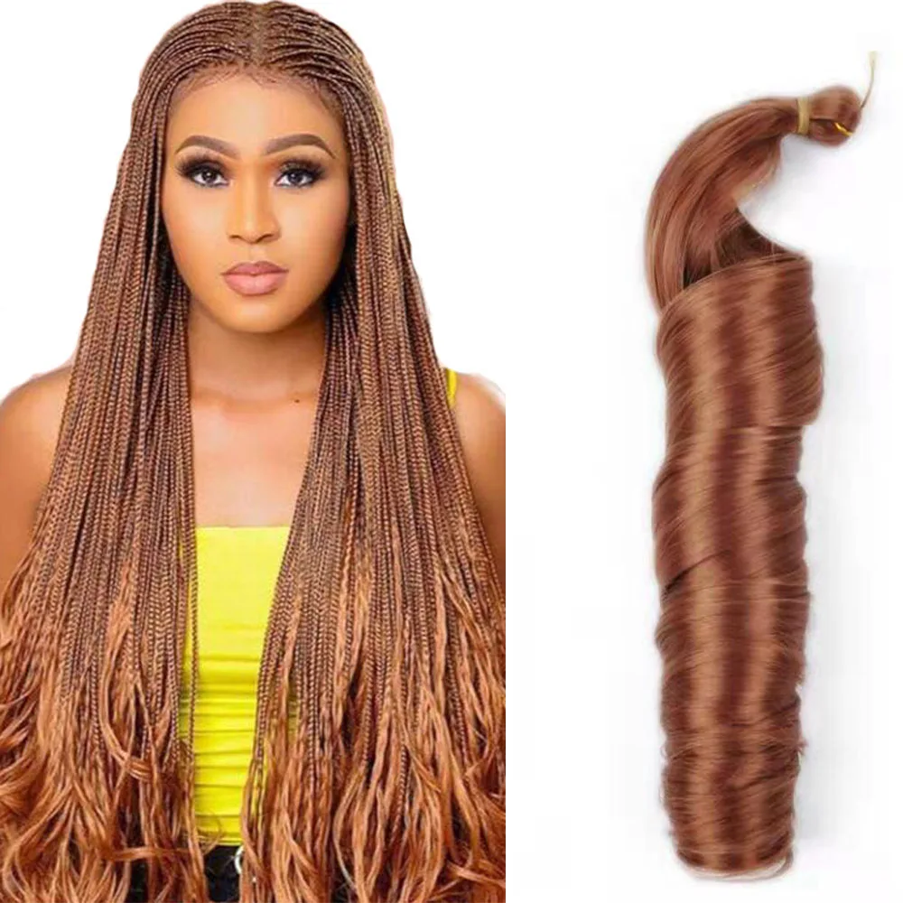 

Spiral Curls Synthetic Braiding Hair Crochet Braids Loose Deep Wave Hair Extentions Ombre Freetress Wavy Hair for Black Women