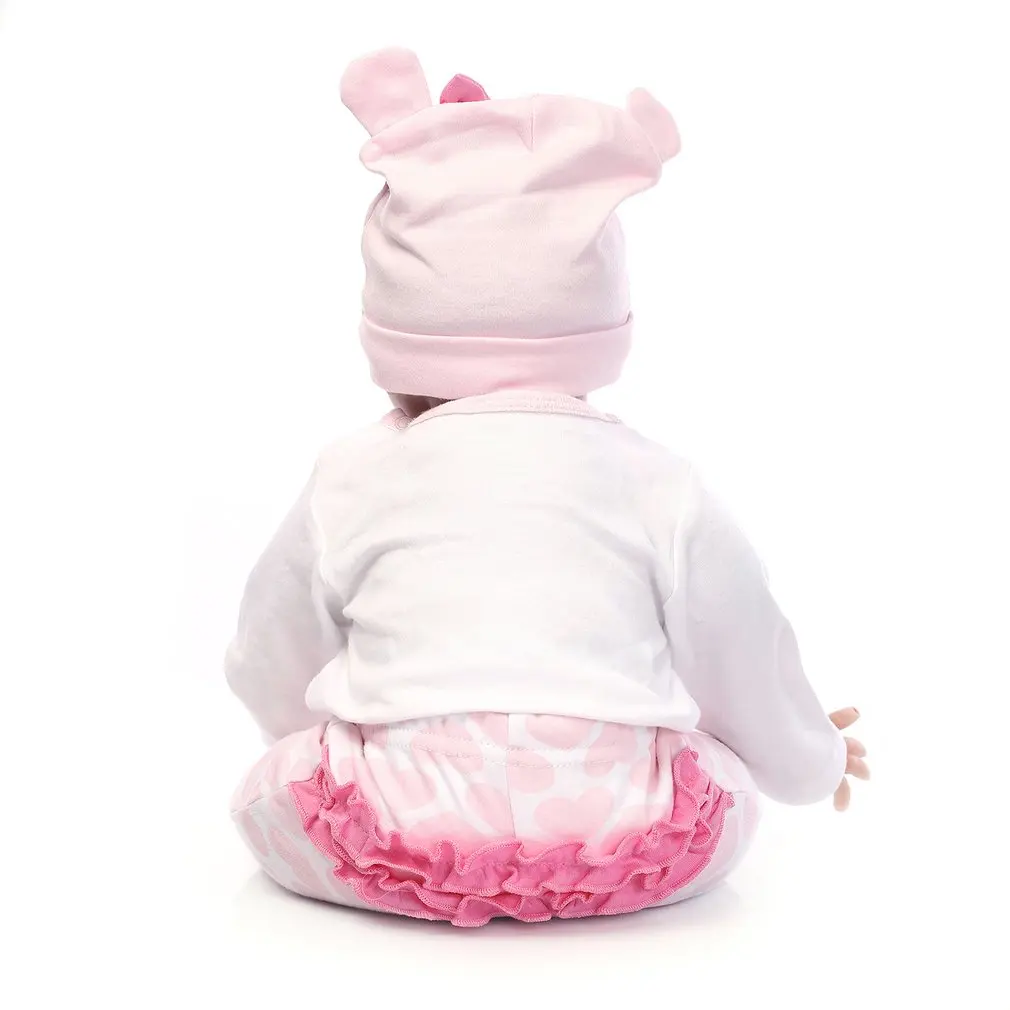 OCDAY Cute Soft Plastic Reborn Sleeping Baby Doll Lifelike Newborn Handmade Realistic BeBe Dolls 55cm 57cm Gifts |