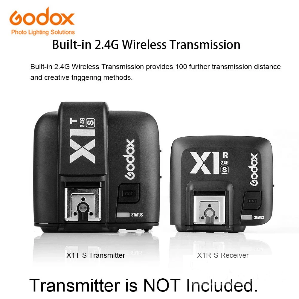 

Godox X1S X1T-S LCD Panel TTL 2.4 G Wireless Transmitter Flash Trigger + 2 x X1R-S Receiver for Sony A58 A7RII A99 A7R A6300