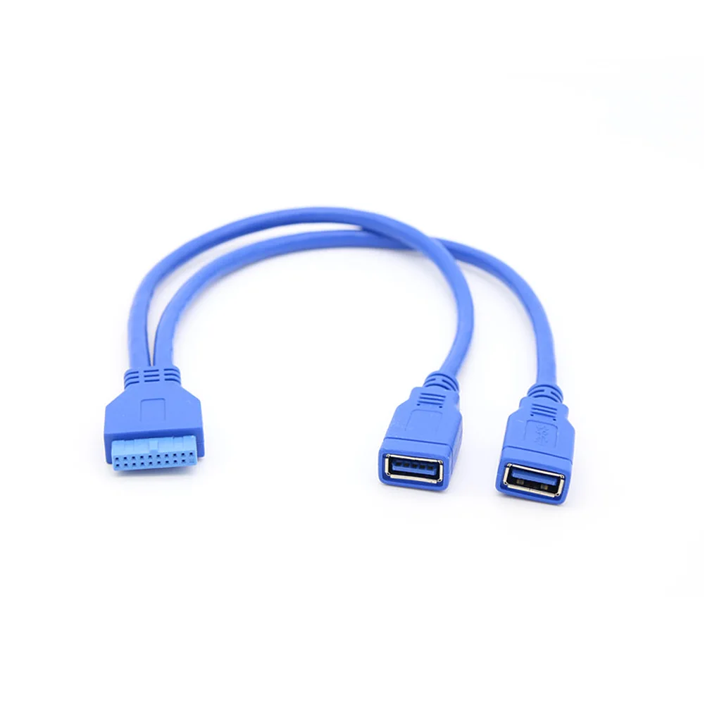 Материнская плата 20Pin к USB3.0 внешняя линия двойной usb-порт Женский Удлинительный