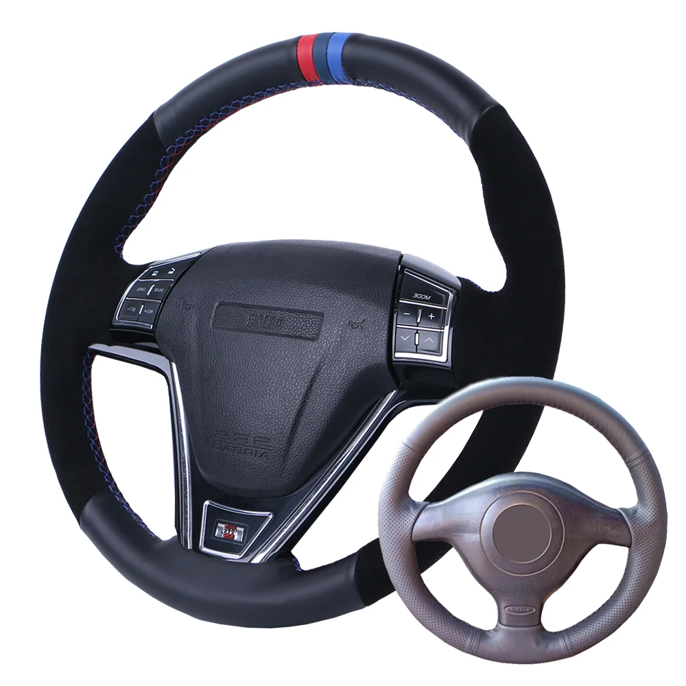 Чехол рулевого колеса автомобиля замша кожа для Golf 4 Passat B5 1996 2003 Seat Leon 1999 2004 Polo