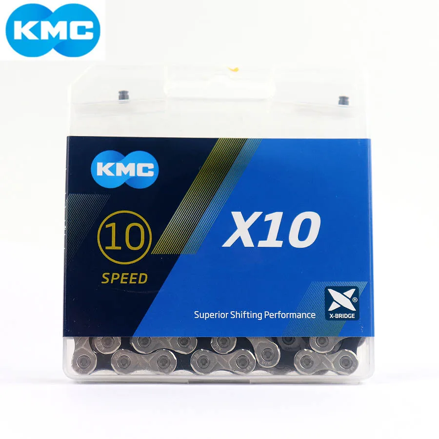 Новинка 2019 KMC X10 X10.93 MTB цепь для дорожного велосипеда 10 20 30 Скорость 116L скоростного