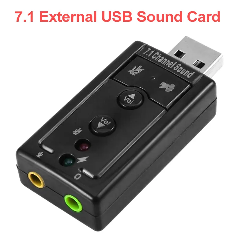 Звуковая карта Free Drive для микрофона Звуковой адаптер USB 7 1 внешняя звуковая