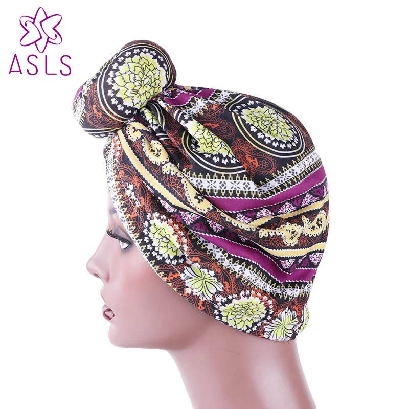 Новый женский Африканский узор Бохо мяч головная повязка шляпа пончик шапочка