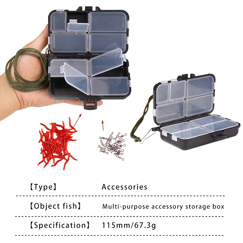 9 Compartments Fishing Lure Boxes Bait Storage Case Fishing Tackle Storage Trays Hooks Organizer Waterproof Fishing Accessory