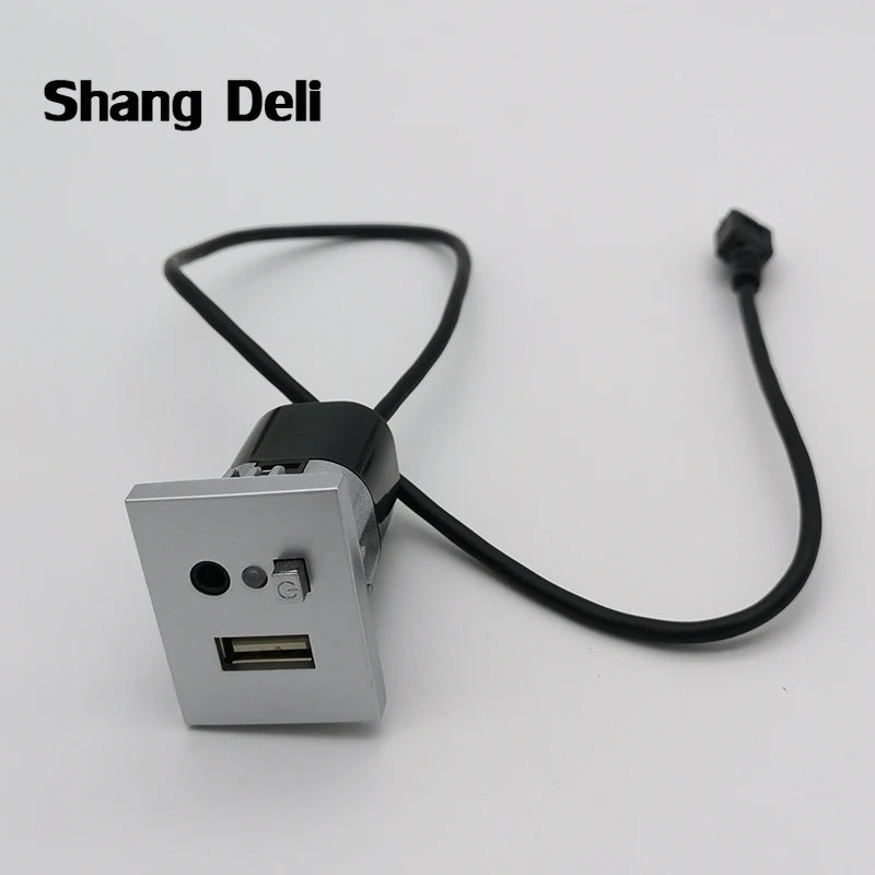 Автомобильный USB AUX слот входной кабель адаптера интерфейс розетка кнопка для Ford