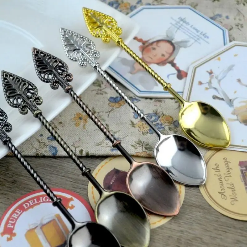 1Pc Byzantine Medieval Retro Staff Coffee Spoon Sugar Tea Dessert Cake Scoop Cup Teaspoon Decor Gift Tableware Kitchen - купить по