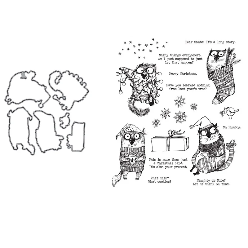 

Clear Stamps Happy Halloween Trick Or Treat Cute Animal Cats Winter For DIY Scrapbook Photo Album Craft Card 2021 New