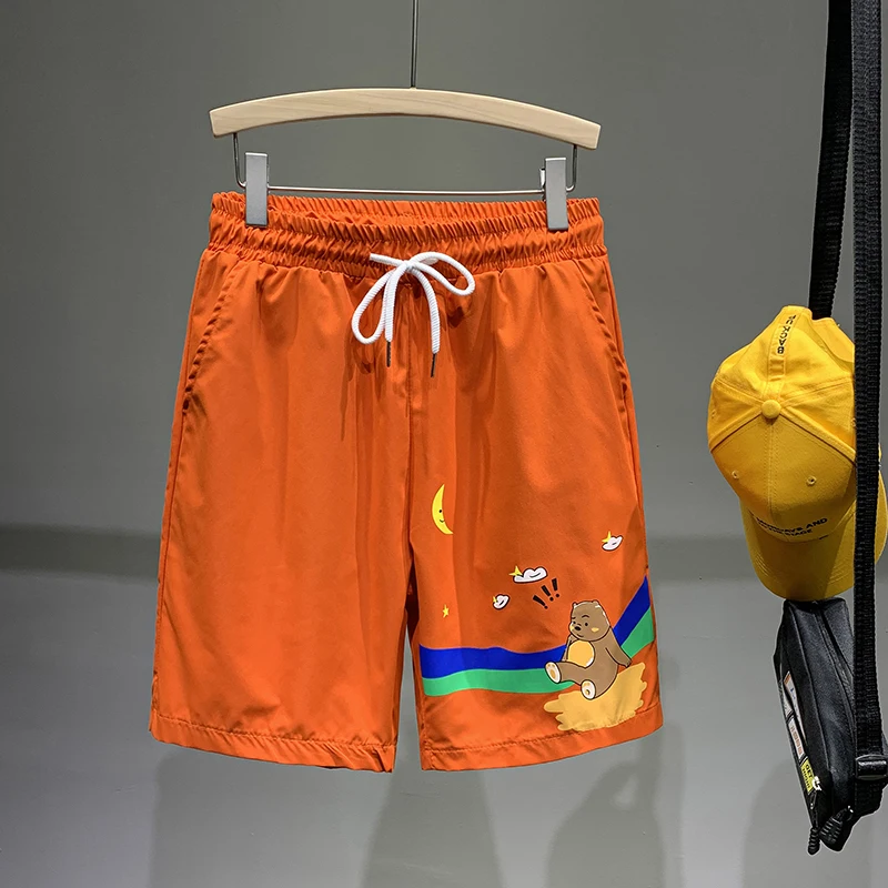 Медведь повседневные шорты с принтом для мальчиков студентов|Мужские шорты| |