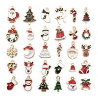 30pcs mixed enamel christmas charms for diy jewelry making necklaces earring bracelet gift handmade jewelry findings pendant set