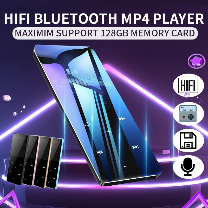 Mp4-плеер с Bluetooth-динамиком сенсорная клавиша встроенный 8 ГБ 16 Hi-Fi портативный